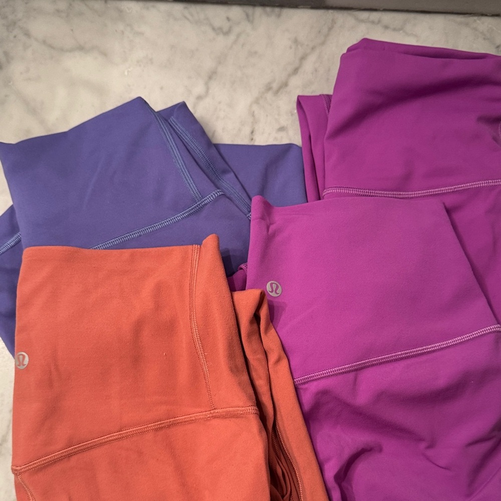 lululemon athletica Womens 4-pack Leggings in Purple, Pink, and Mauve
